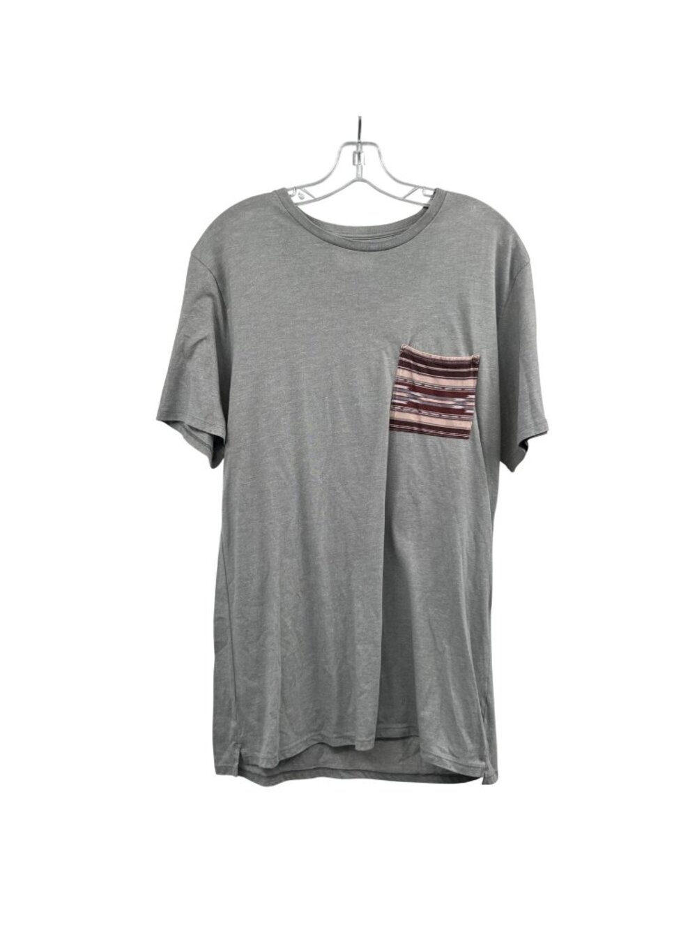 On They Byas Men's T-Shirt Print Pocket Gray/Multi Size Large